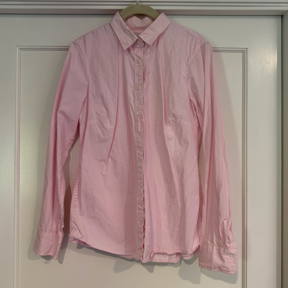 J. Crew Haberdashery Pink Long-Sleeve Button-Up Shirt